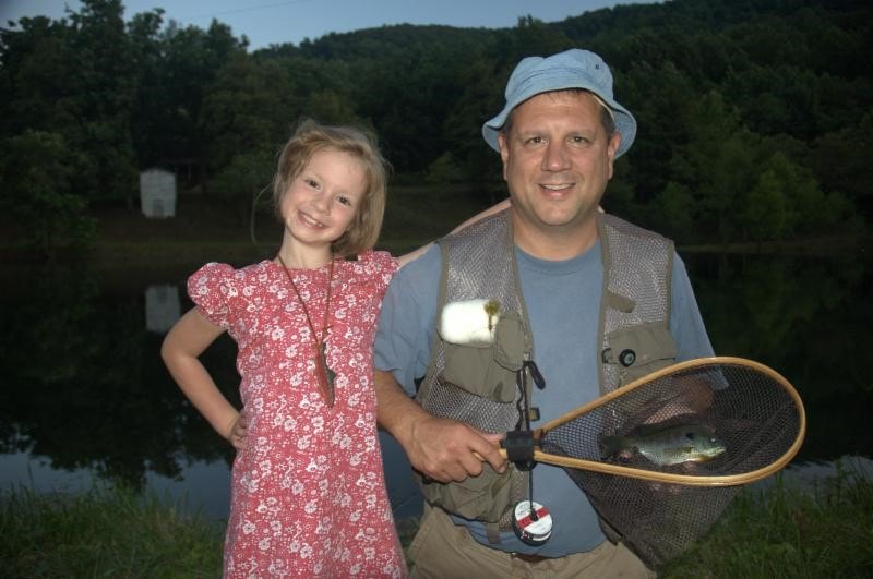 Festival Director Beau Beasley with his daughter Maggie